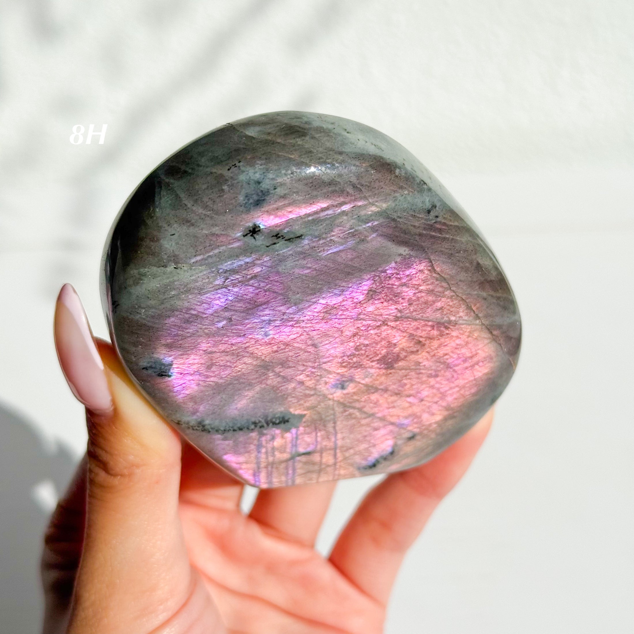 Labradorite Freeform - Orange / Pink Flash