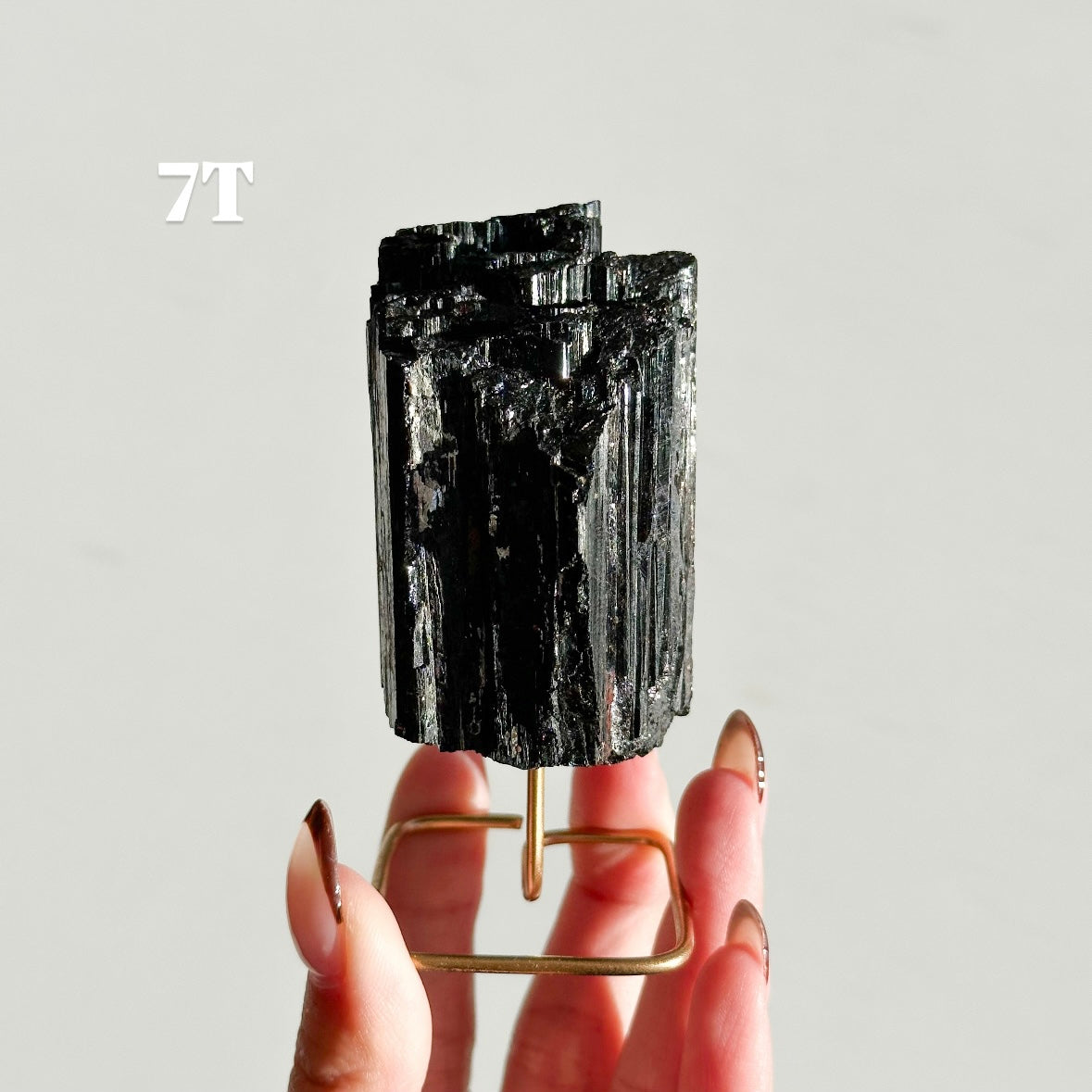 Black Tourmaline on Stand