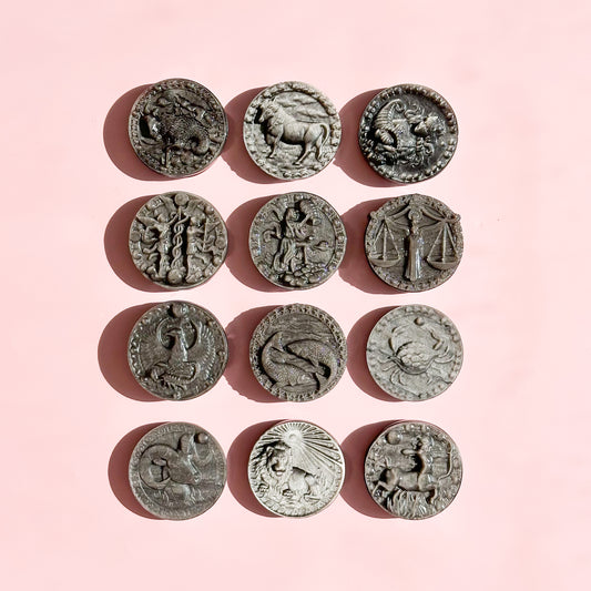Silver Sheen Obsidian Zodiac Symbol