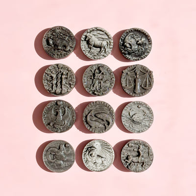 Silver Sheen Obsidian Zodiac Symbol