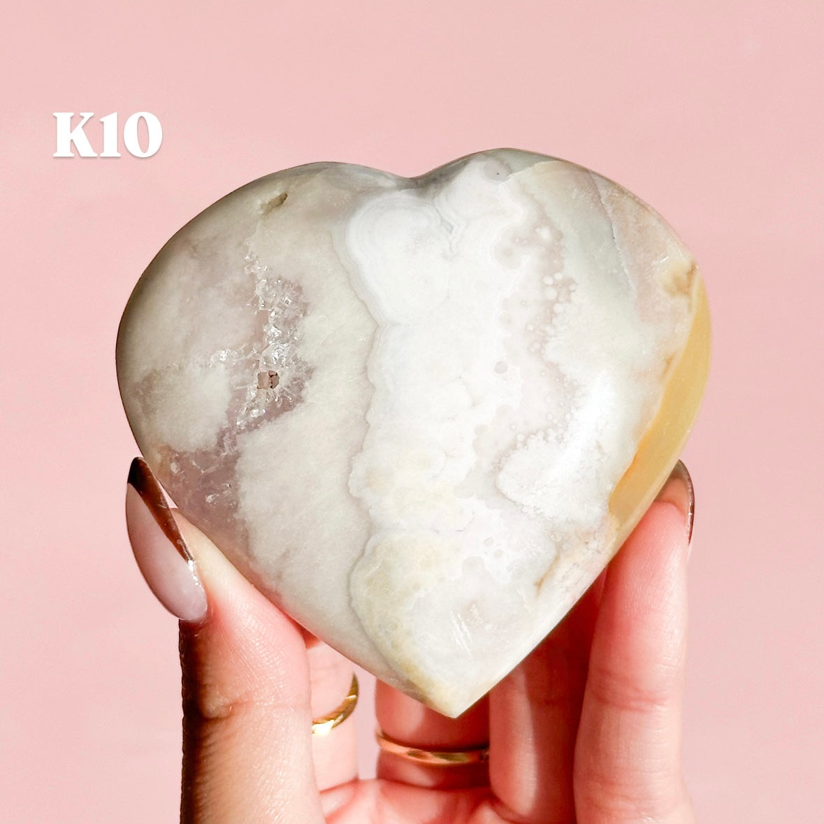 Flower Agate Heart
