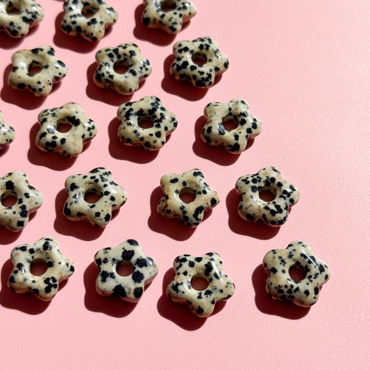 Dalmatian Jasper Flower Donut