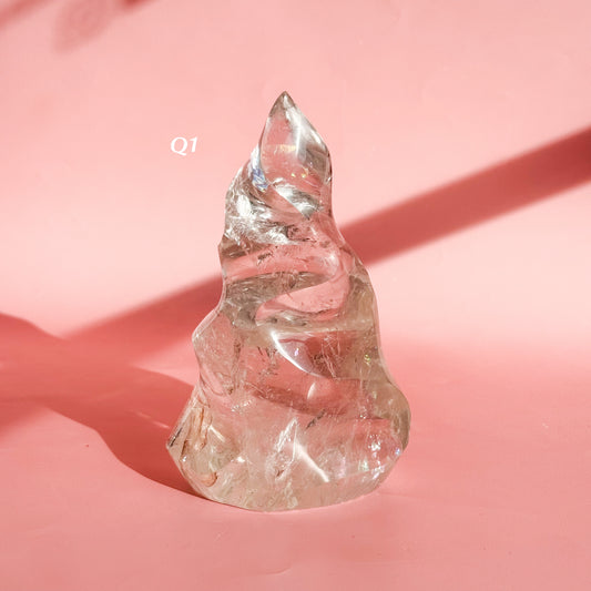 Medium Clear Quartz Flame