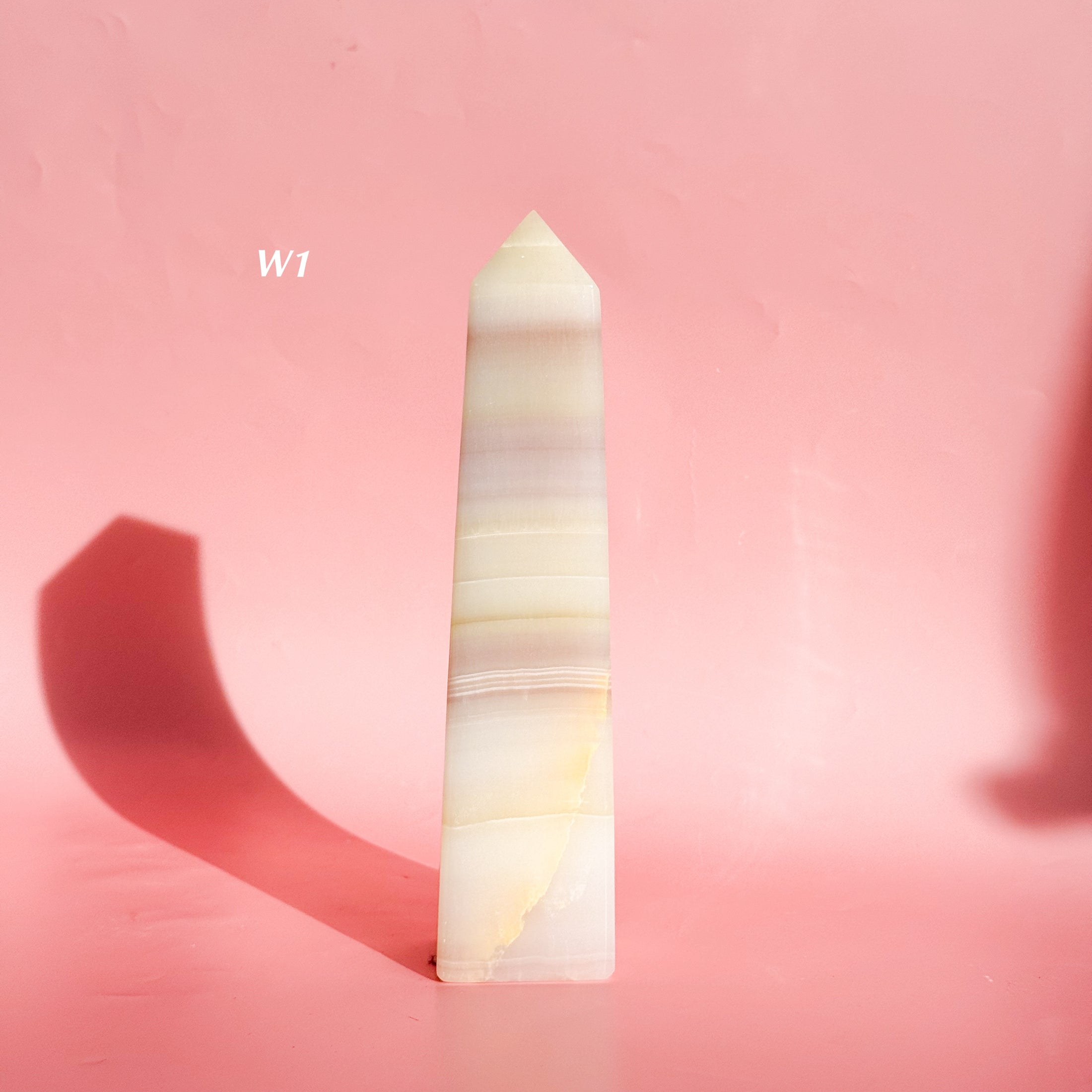 Watermelon Calcite Tower
