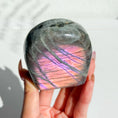 Load image into Gallery viewer, Labradorite Freeform - Orange / Pink Flash

