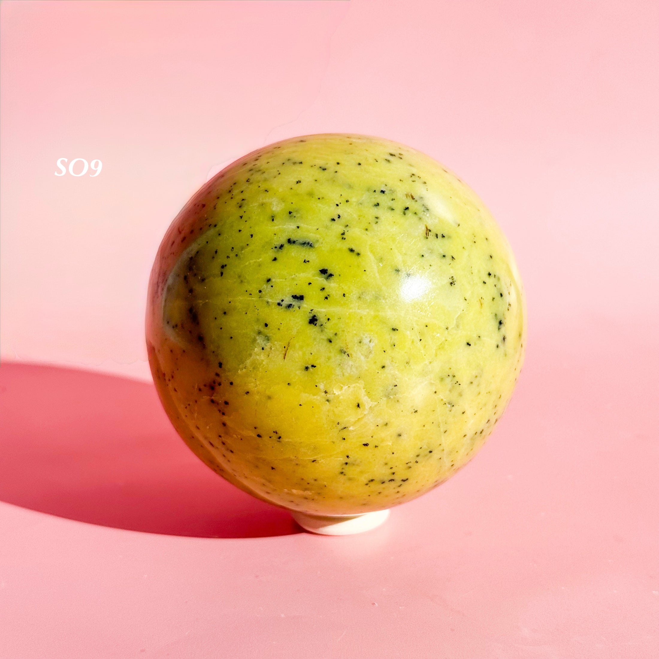 Yellow Serpentine ( Healerite ) Sphere