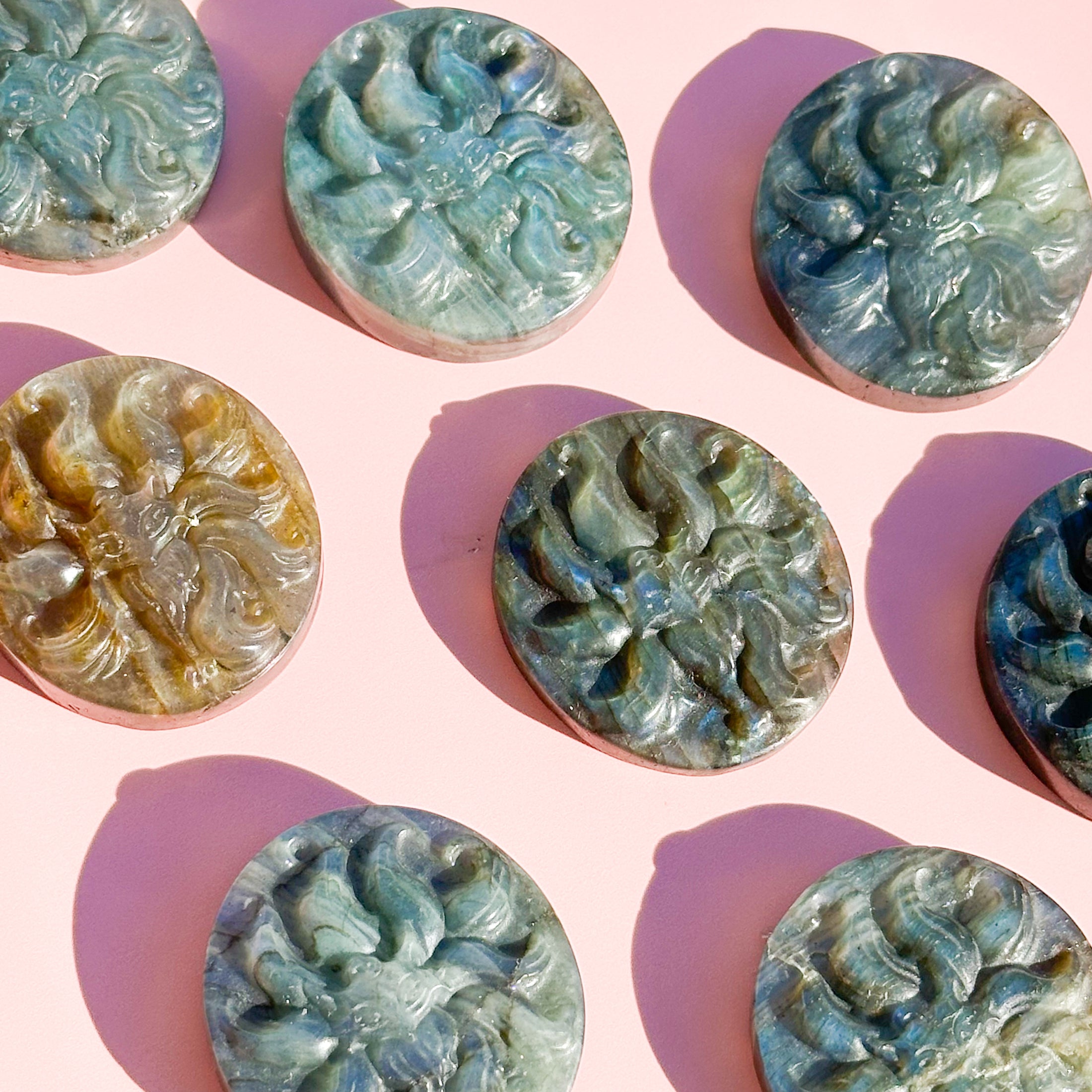 Labadorite Nine-Tailed Fox Disk