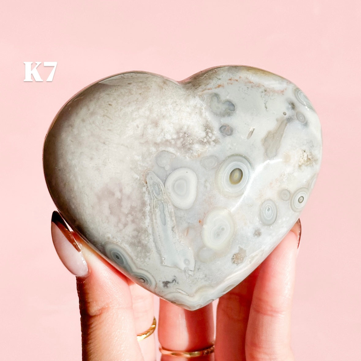 Flower Agate Heart