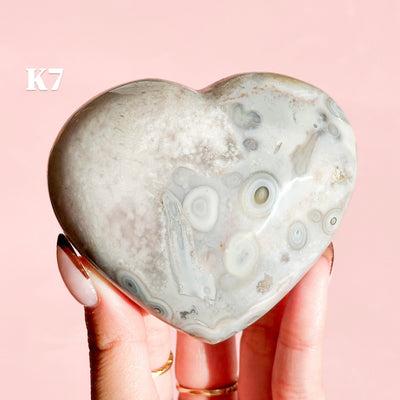 Flower Agate Heart