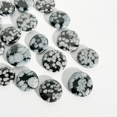 Snowflake Obsidian Mini Flat Stone