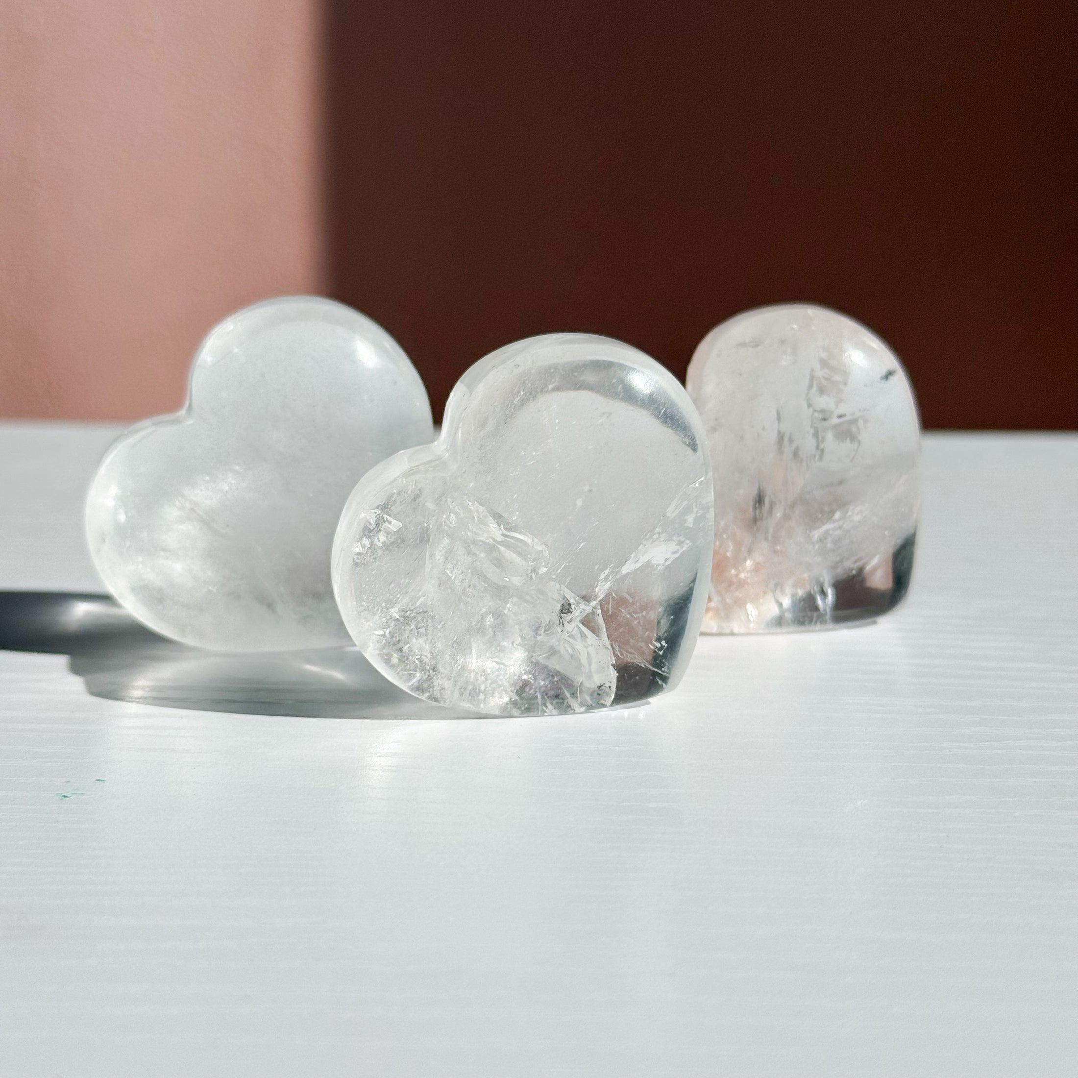 Clear Quartz Standing Heart