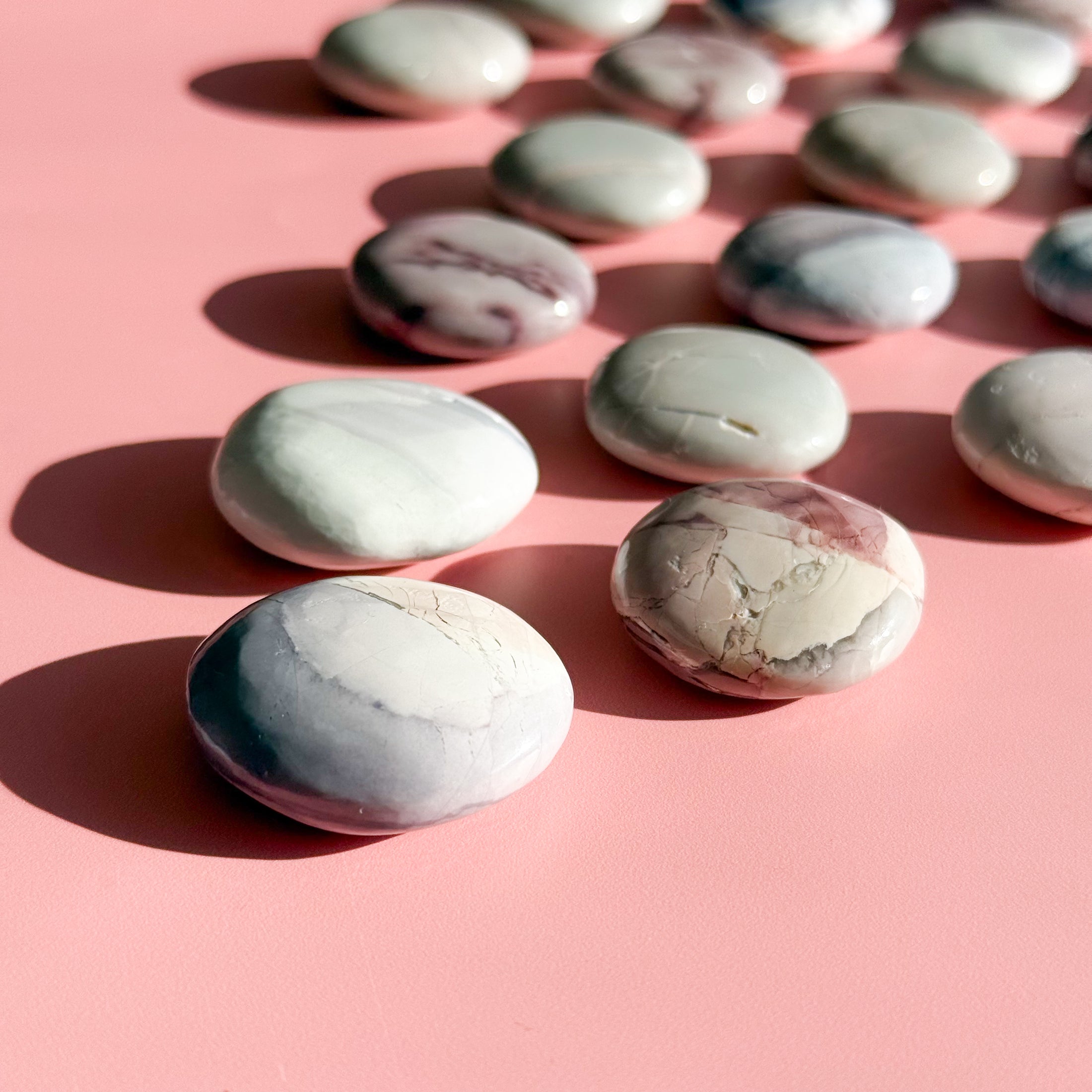 Hyacinth Porcelain Jasper Mini Flat Tumble