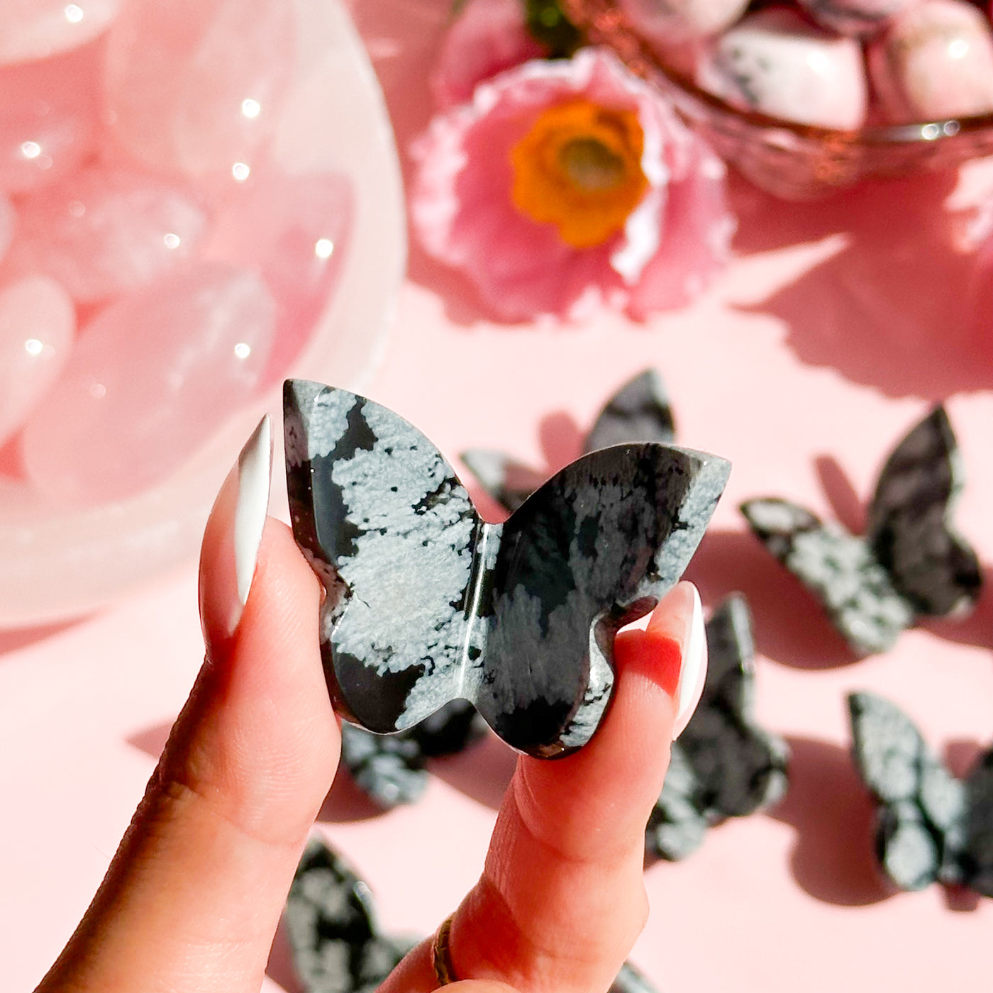 Snowflake Obsidian Mini Butterfly
