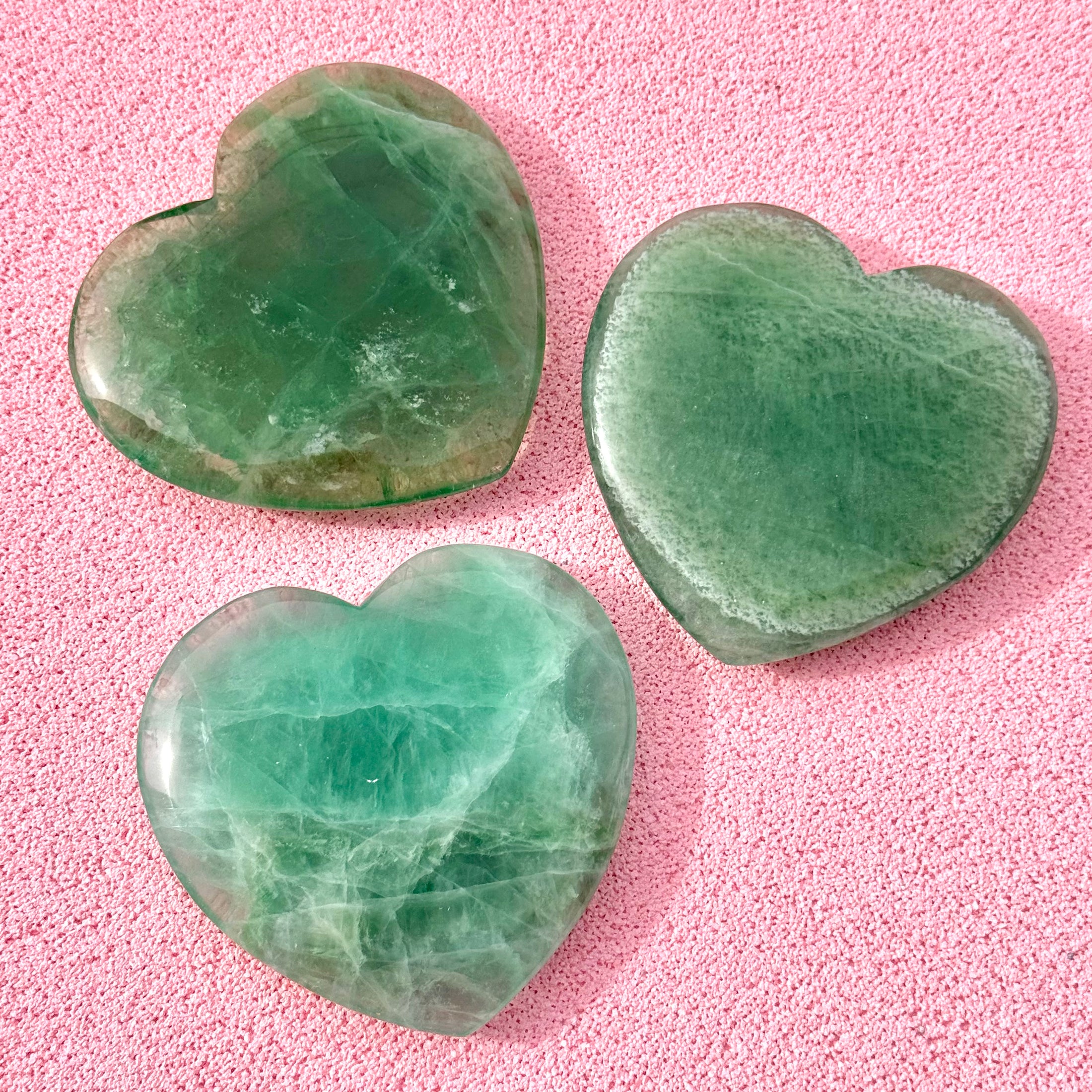 Green Fluorite Large Heart
