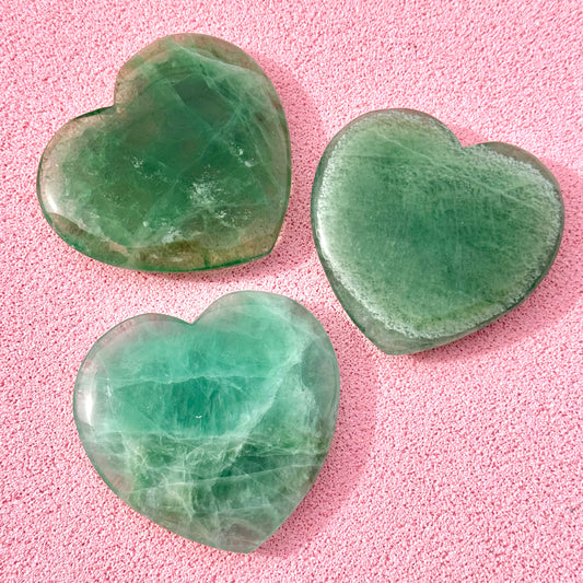 Green Fluorite Large Heart