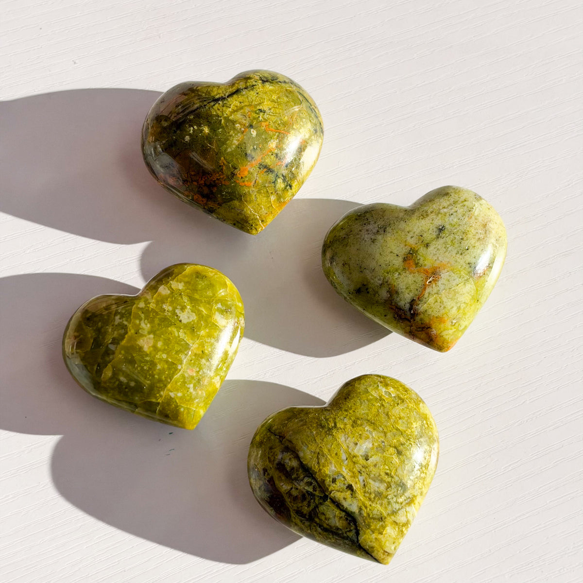 Green Opal Small Heart