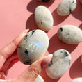 Load image into Gallery viewer, Rainbow Moonstone Palmstone ( low-flash )
