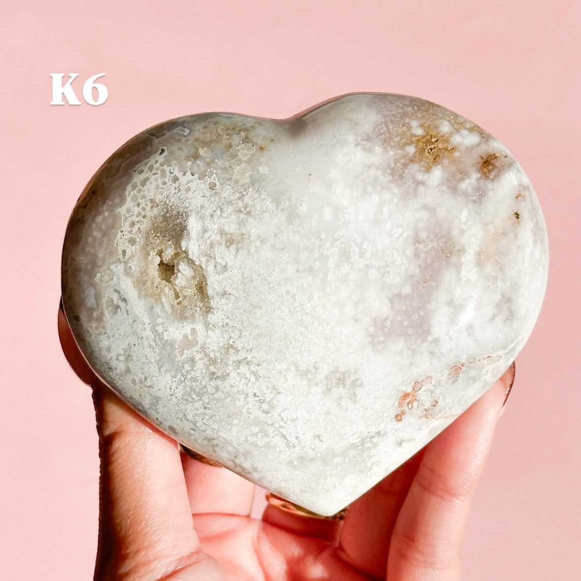 Flower Agate Heart