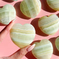 Load image into Gallery viewer, Pistachio Calcite Heart

