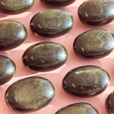 Golden Sheen Obsidian Palmstone