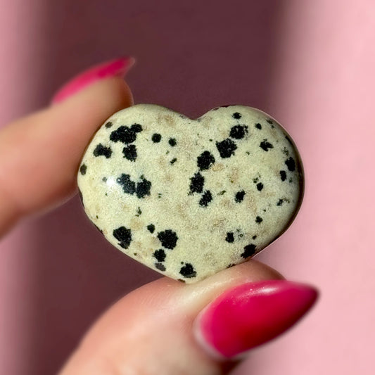 Dalmatian Jasper Small Heart