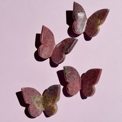 Rhodonite from Madagascar Butterfly