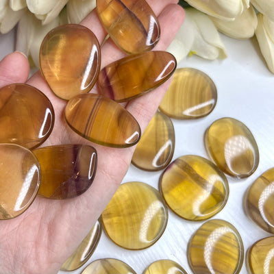 Yellow Fluorite Flat Stone