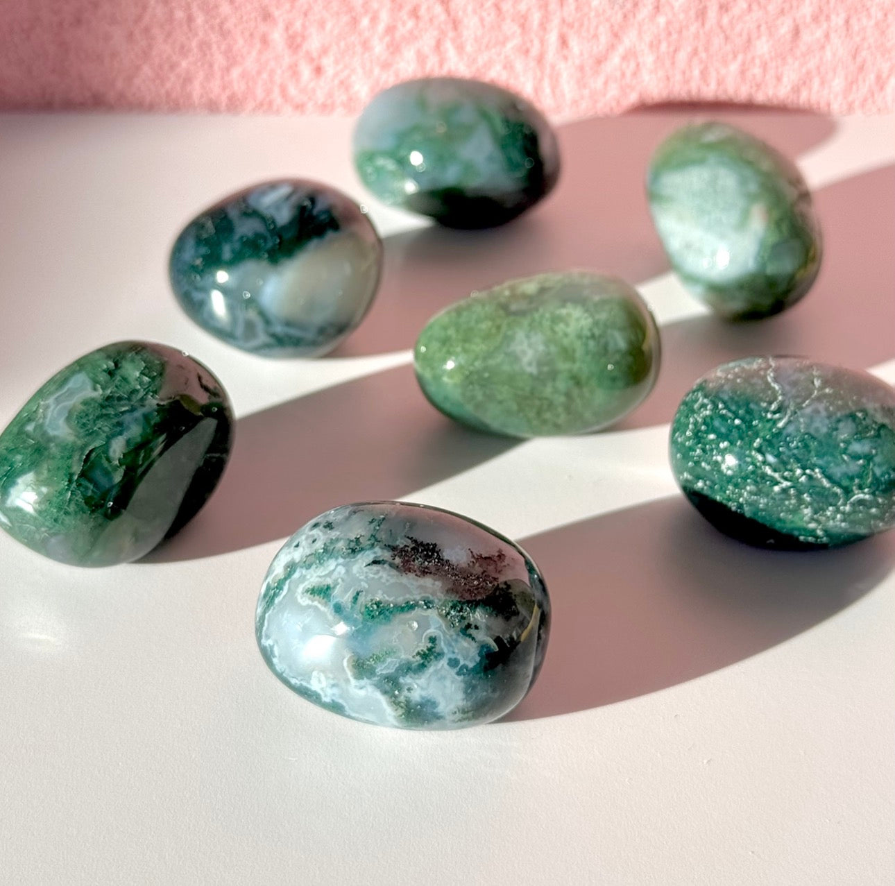 Moss Agate Tumble