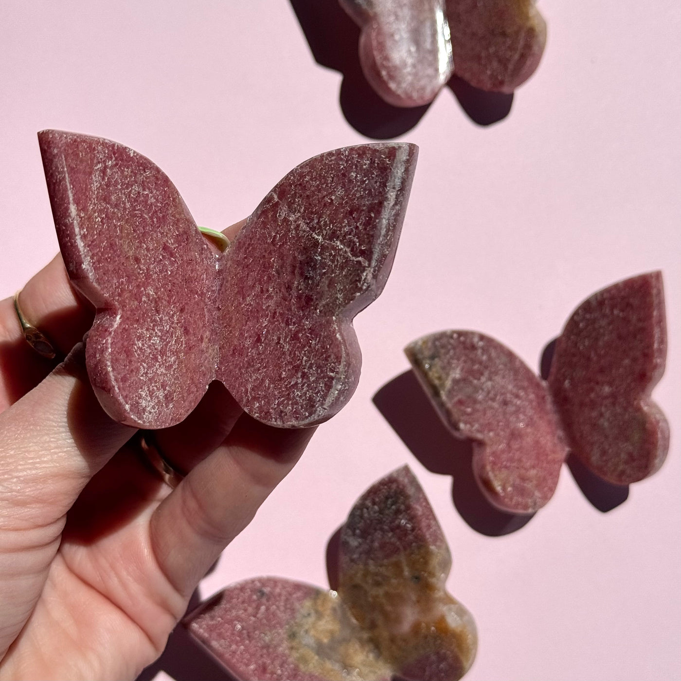 Rhodonite from Madagascar Butterfly