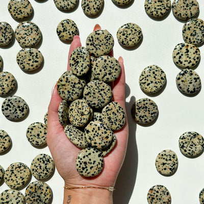 Dalmatian Jasper Mini Flat Stone