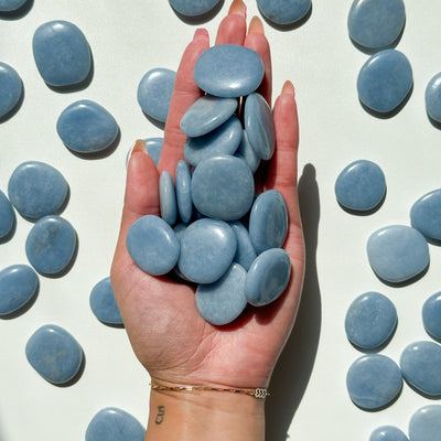 Angelite Mini Flat Stone