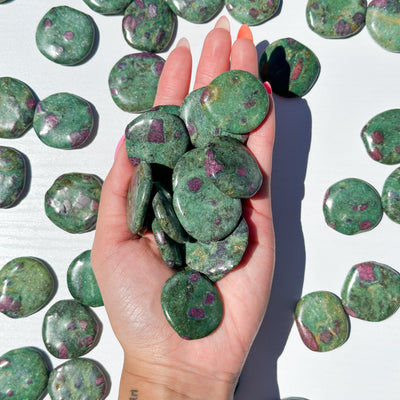 Ruby Fuchsite Mini Flat Stone