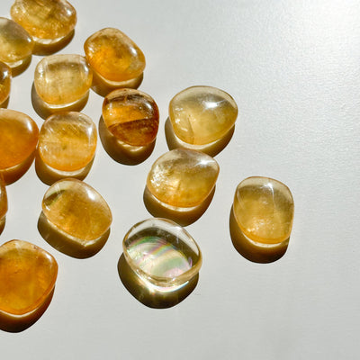 Honey Calcite Flat Stone