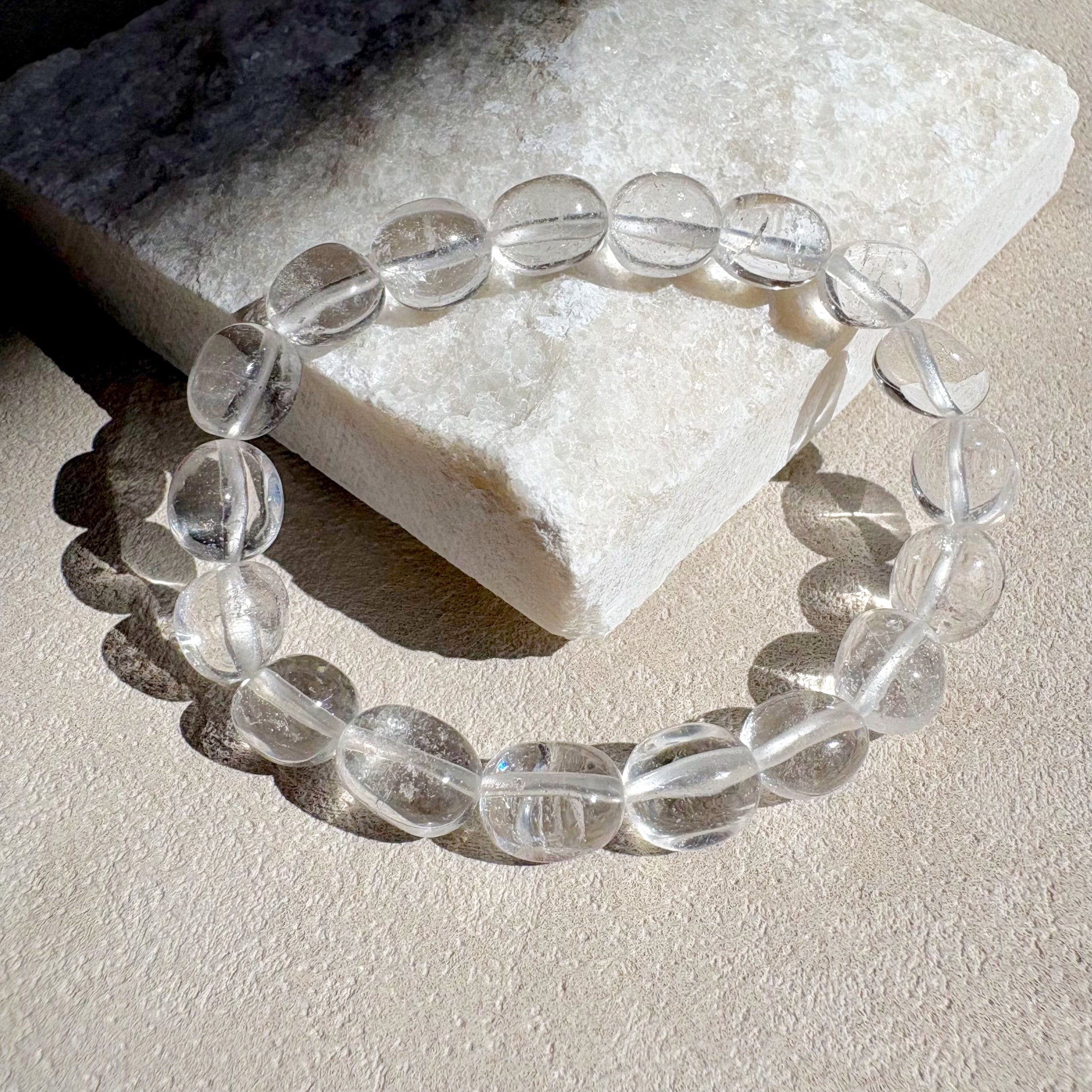 Clear Quartz Tumbled Bracelet