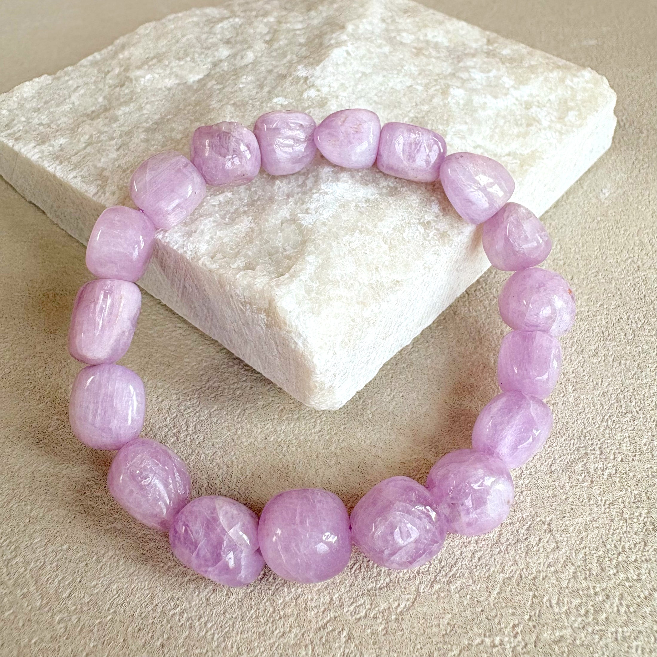 Kunzite Tumbled Bracelet