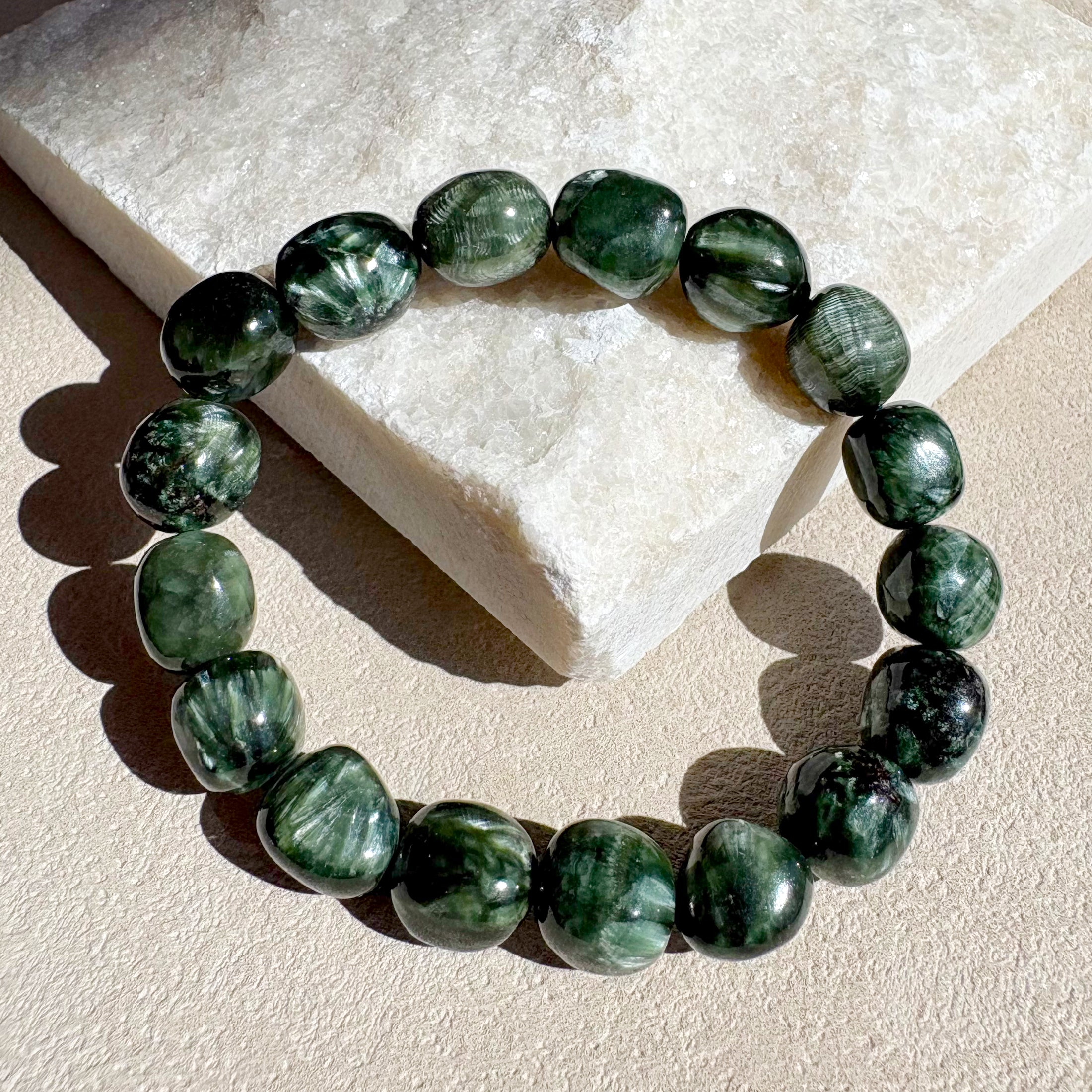 Seraphinite Tumbled Bracelet